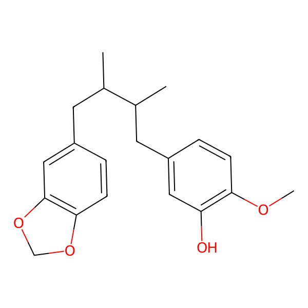 2D Structure of 5-[4-(1,3-Benzodioxol-5-yl)-2,3-dimethylbutyl]-2-methoxyphenol
