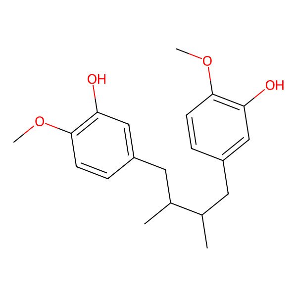 2D Structure of 5-[4-(3-Hydroxy-4-methoxyphenyl)-2,3-dimethylbutyl]-2-methoxyphenol