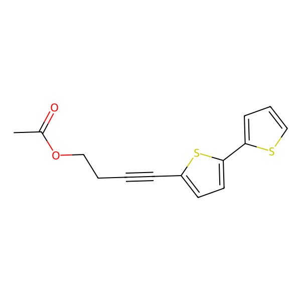 2D Structure of 5-(4-Acetoxybut-1-ynyl)-2,2'-bithiophene