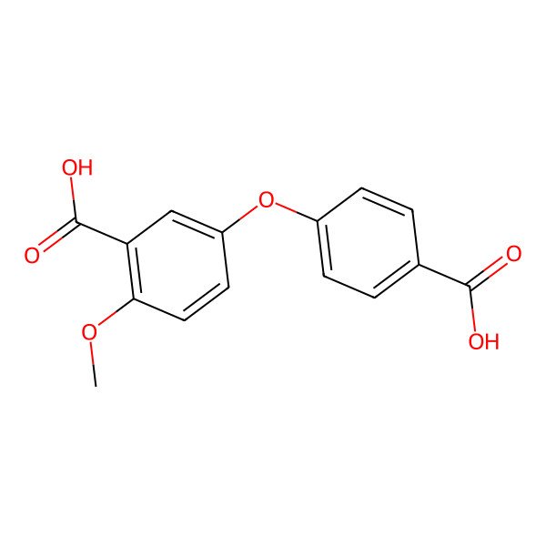 2D Structure of 5-(4-Carboxyphenoxy)-2-methoxybenzoic acid