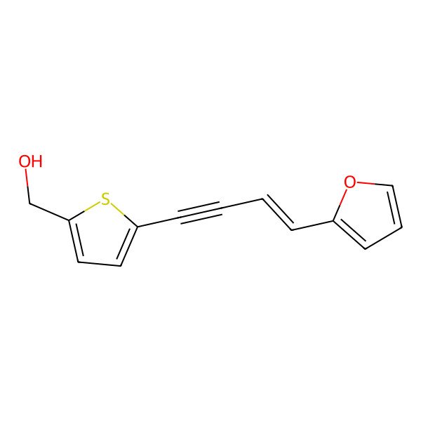 2D Structure of [5-[4-(Furan-2-yl)but-3-en-1-ynyl]thiophen-2-yl]methanol