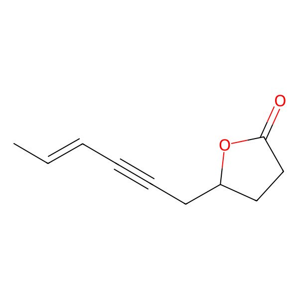 2D Structure of 5-(4-Hexen-2-ynyl)dihydro-2(5h)-furanone