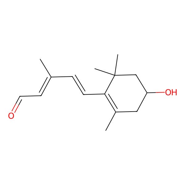 2D Structure of 5-(4-Hydroxy-2,6,6-trimethylcyclohexen-1-yl)-3-methylpenta-2,4-dienal