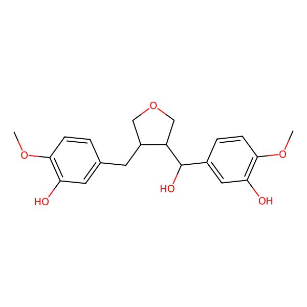 2D Structure of 5-[[4-[Hydroxy-(3-hydroxy-4-methoxyphenyl)methyl]oxolan-3-yl]methyl]-2-methoxyphenol
