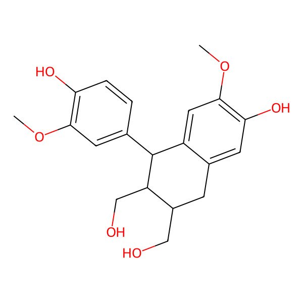 2D Structure of 5-(4-Hydroxy-3-methoxyphenyl)-6,7-bis(hydroxymethyl)-3-methoxy-5,6,7,8-tetrahydronaphthalen-2-ol 2D Structure of 5-(4-Hydroxy-3-methoxyphenyl)-6,7-bis(hydroxymethyl)-3-methoxy-5,6,7,8-tetrahydronaphthalen-2-ol
