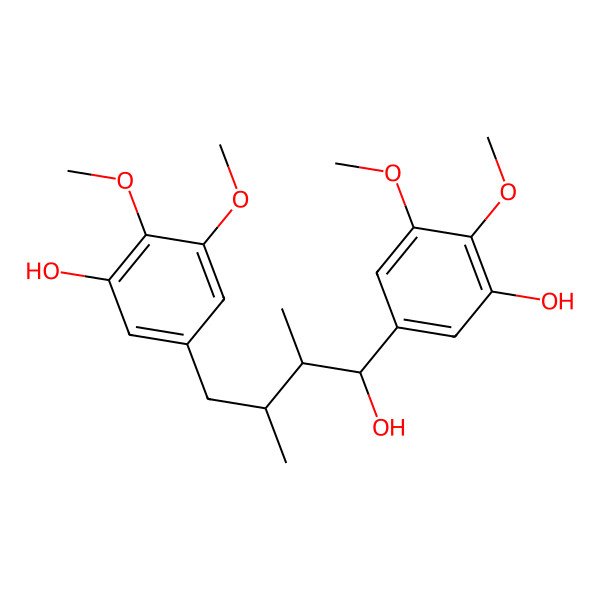 2D Structure of 5-[4-Hydroxy-4-(3-hydroxy-4,5-dimethoxyphenyl)-2,3-dimethylbutyl]-2,3-dimethoxyphenol