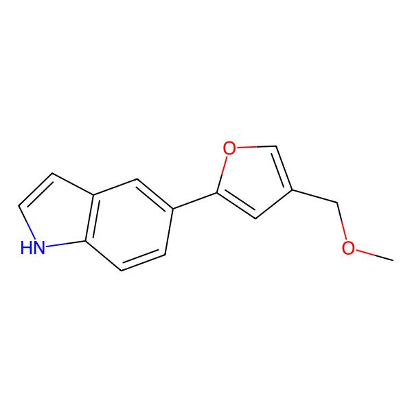 2D Structure of 5-[4-(methoxymethyl)furan-2-yl]-1H-indole
