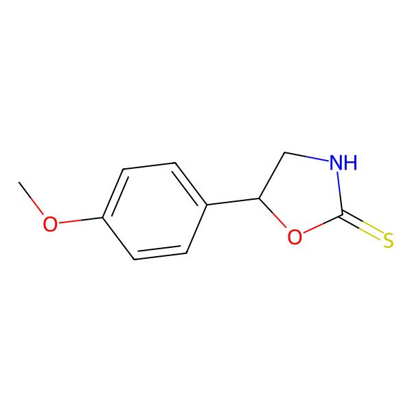 2D Structure of 5-(4-Methoxyphenyl)-1,3-oxazolidine-2-thione