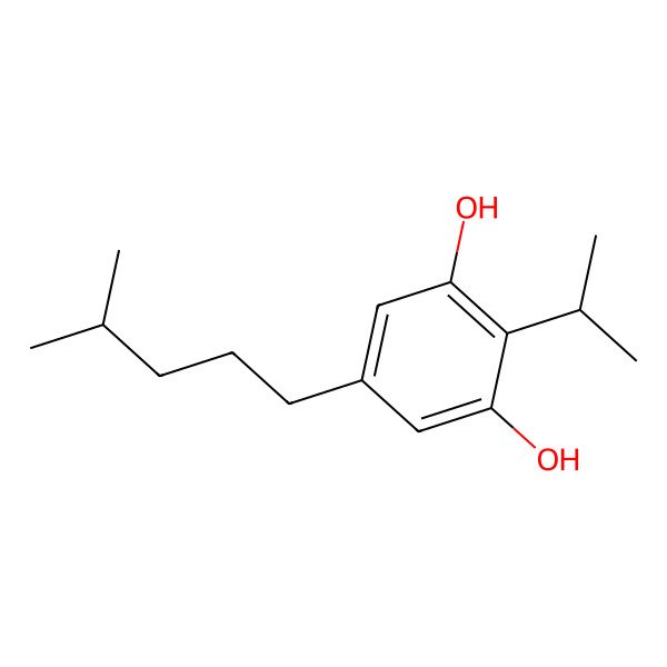 2D Structure of 5-(4-Methylpentyl)-2-propan-2-ylbenzene-1,3-diol