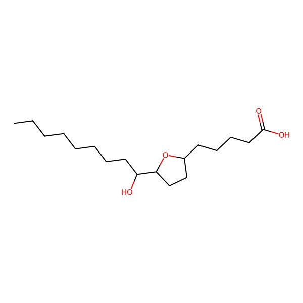 2D Structure of 5-(1-Hydroxynonyl)-2-tetrahydrofuranpentanoic acid