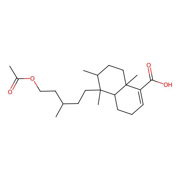 2D Structure of 5-(5-Acetyloxy-3-methylpentyl)-5,6,8a-trimethyl-3,4,4a,6,7,8-hexahydronaphthalene-1-carboxylic acid