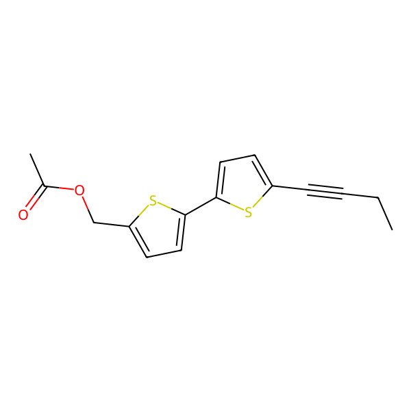 2D Structure of [5-(5-But-1-ynylthiophen-2-yl)thiophen-2-yl]methyl acetate