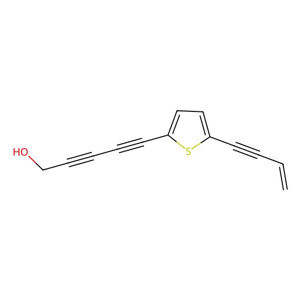2D Structure of 5-(5-But-3-en-1-ynylthiophen-2-yl)penta-2,4-diyn-1-ol