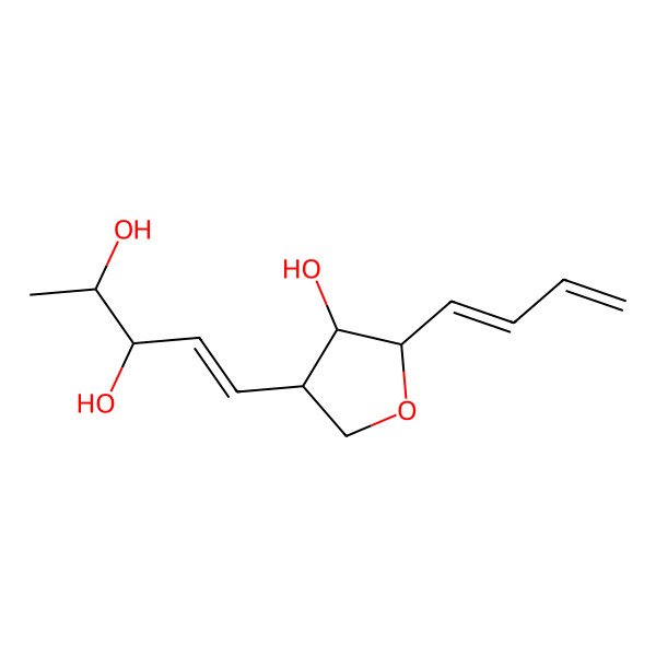 2D Structure of 5-(5-Buta-1,3-dienyl-4-hydroxyoxolan-3-yl)pent-4-ene-2,3-diol