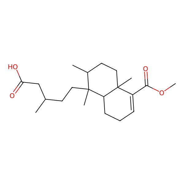 2D Structure of 5-(5-Methoxycarbonyl-1,2,4a-trimethyl-2,3,4,7,8,8a-hexahydronaphthalen-1-yl)-3-methylpentanoic acid