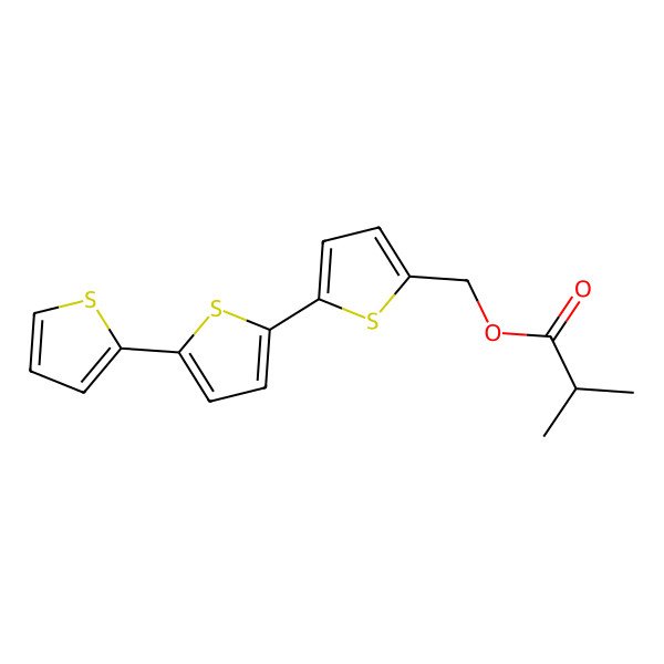 2D Structure of [5-(5-Thiophen-2-ylthiophen-2-yl)thiophen-2-yl]methyl 2-methylpropanoate