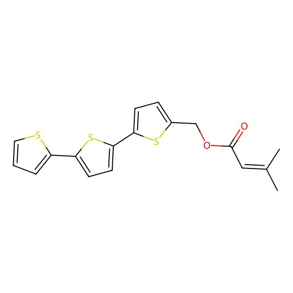 2D Structure of [5-(5-Thiophen-2-ylthiophen-2-yl)thiophen-2-yl]methyl 3-methylbut-2-enoate