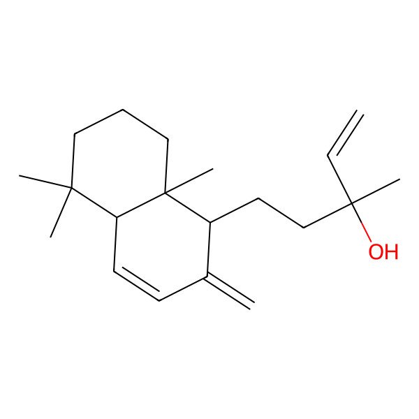 2D Structure of 5-(5,5,8a-trimethyl-2-methylidene-4a,6,7,8-tetrahydro-1H-naphthalen-1-yl)-3-methylpent-1-en-3-ol