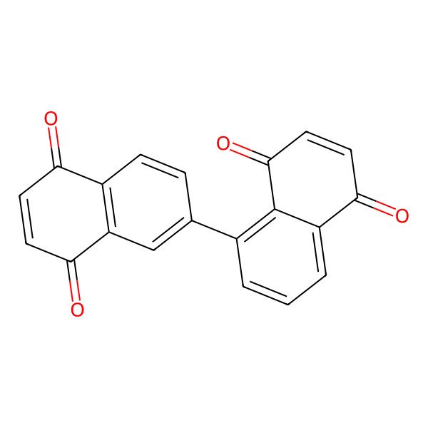 2D Structure of 5-(5,8-Dioxonaphthalen-2-yl)naphthalene-1,4-dione 2D Structure of 5-(5,8-Dioxonaphthalen-2-yl)naphthalene-1,4-dione
