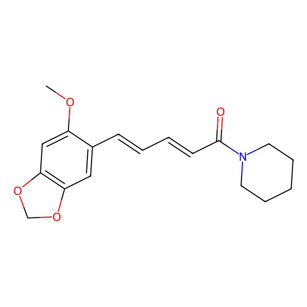 2D Structure of 5-(6-Methoxy-1,3-benzodioxol-5-yl)-1-piperidin-1-ylpenta-2,4-dien-1-one