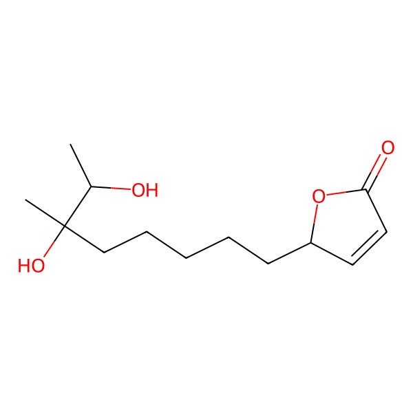 2D Structure of 5-(6,7-Dihydroxy-6-methyloctyl)furan-2(5h)-one