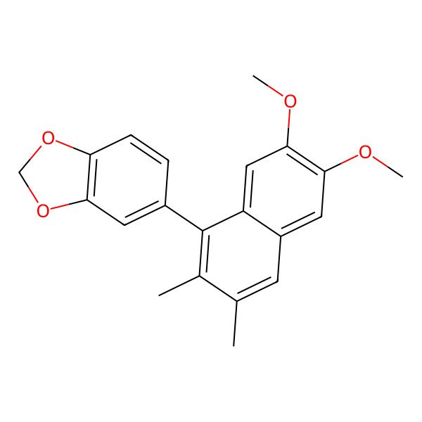 2D Structure of 5-(6,7-Dimethoxy-2,3-dimethylnaphthalen-1-yl)-2H-1,3-benzodioxole