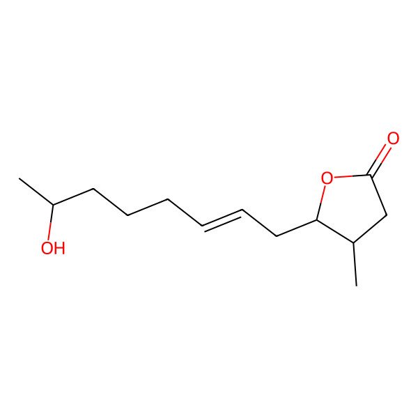 2D Structure of 5-(7-Hydroxyoct-2-enyl)-4-methyloxolan-2-one