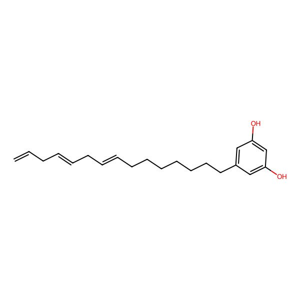 2D Structure of 5-Pentadeca-8,11,14-trienylbenzene-1,3-diol