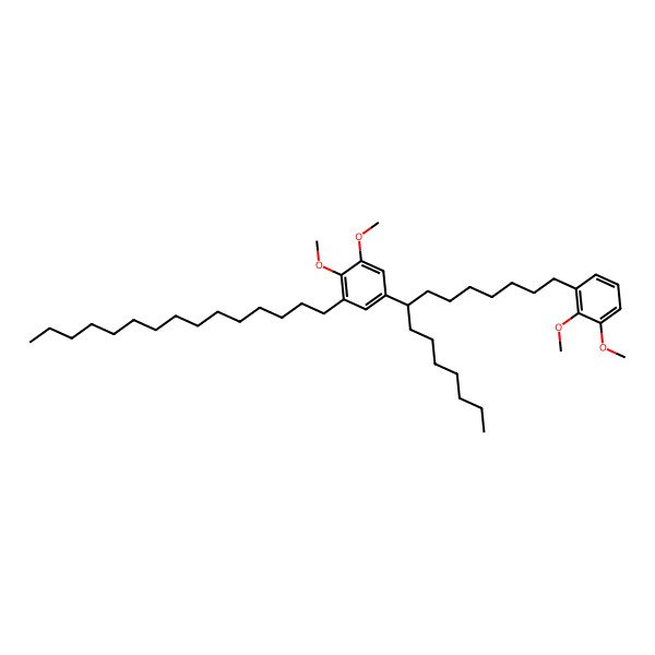 2D Structure of 5-[(8R)-1-(2,3-dimethoxyphenyl)pentadecan-8-yl]-1,2-dimethoxy-3-pentadecylbenzene