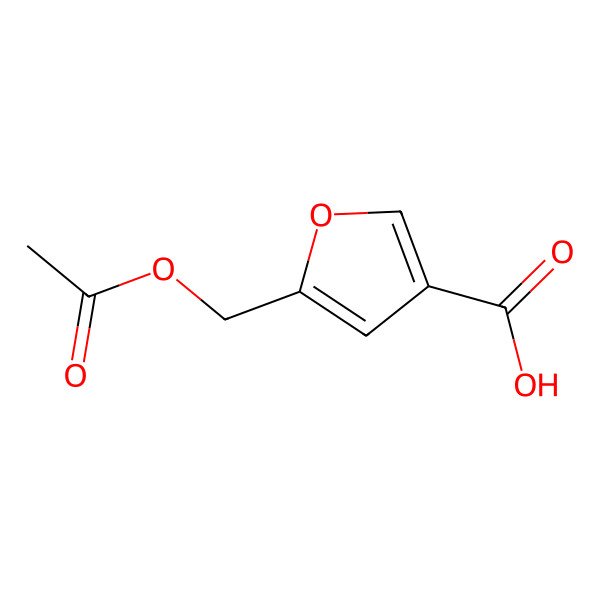 2D Structure of 5-Acetoxymethylfuran-3-carboxylic acid