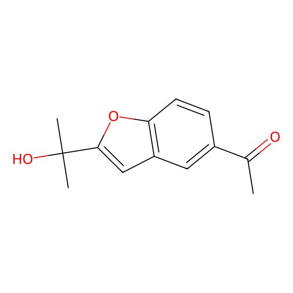 2D Structure of 5-Acetyl-2-(1-hydroxy-1-methylethyl)benzofuran 2D Structure of 5-Acetyl-2-(1-hydroxy-1-methylethyl)benzofuran