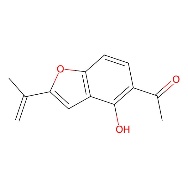 2D Structure of 5-Acetyl-4-hydroxy-2-isopropenylbenzofuran