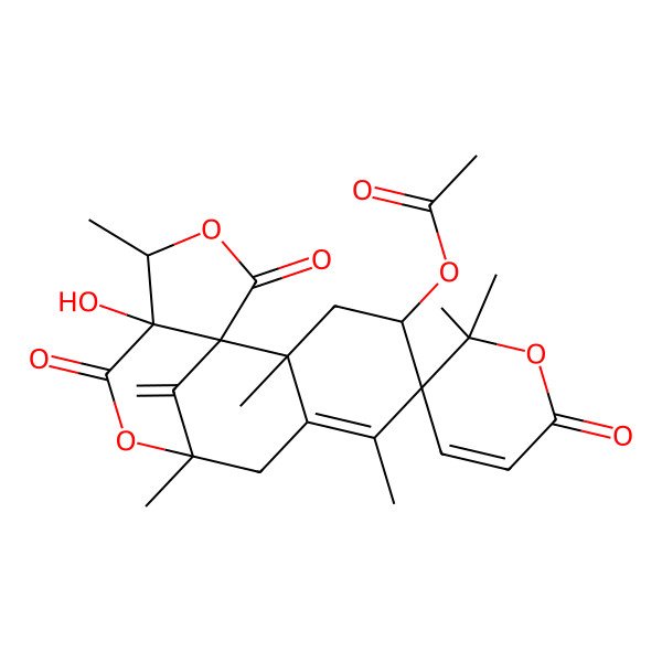 2D Structure of 5-(Acetyloxy)-17-de(acetyloxy)austin, 9CI