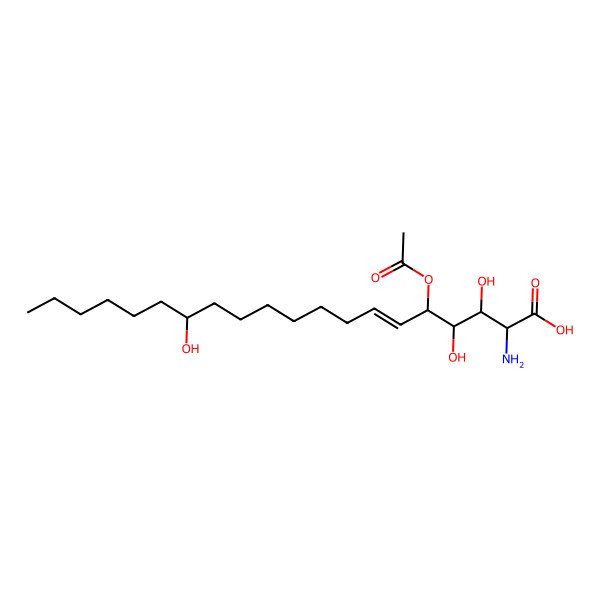 2D Structure of 5-Acetyloxy-2-amino-3,4,14-trihydroxyicos-6-enoic acid
