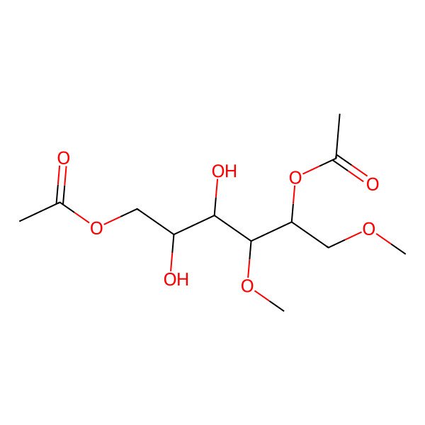 2D Structure of (5-Acetyloxy-2,3-dihydroxy-4,6-dimethoxyhexyl) acetate