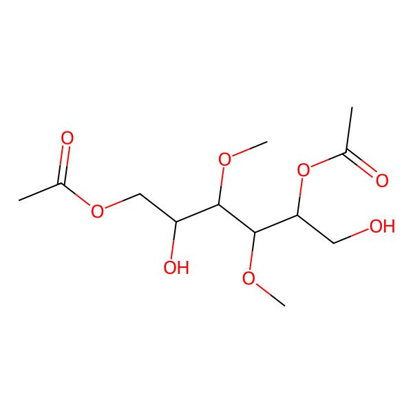 2D Structure of (5-Acetyloxy-2,6-dihydroxy-3,4-dimethoxyhexyl) acetate