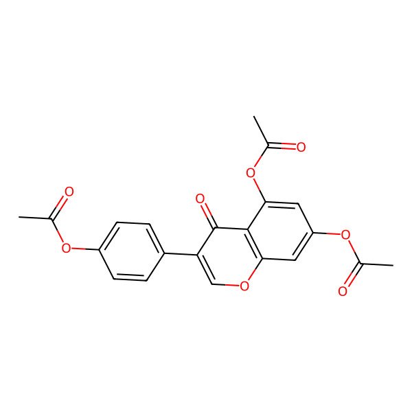 2D Structure of 5-(Acetyloxy)-3-[4-(acetyloxy)phenyl]-4-oxo-4H-chromen-7-yl acetate