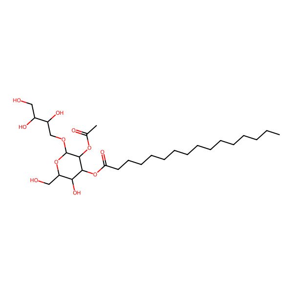2D Structure of [5-Acetyloxy-3-hydroxy-2-(hydroxymethyl)-6-(2,3,4-trihydroxybutoxy)oxan-4-yl] hexadecanoate
