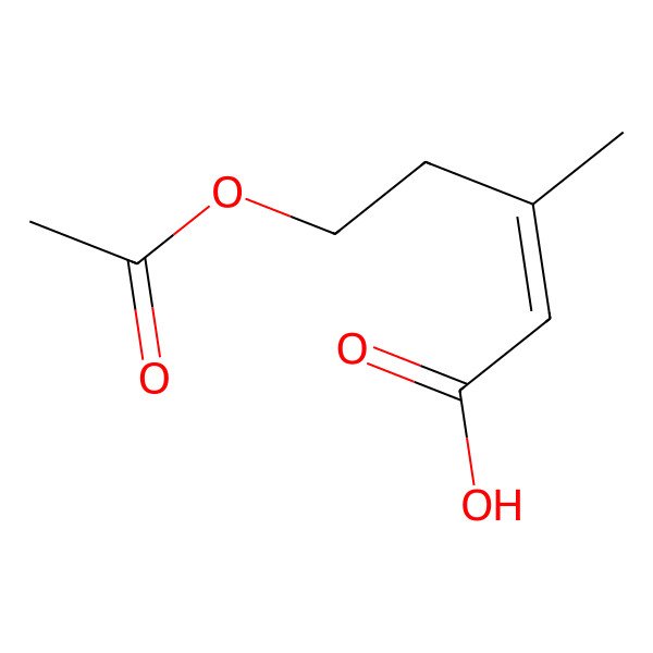2D Structure of 5-Acetyloxy-3-methylpent-2-enoic acid