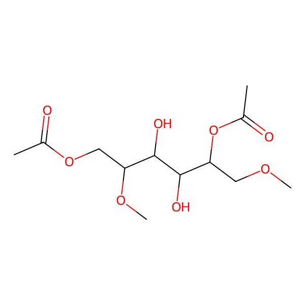 2D Structure of (5-Acetyloxy-3,4-dihydroxy-2,6-dimethoxyhexyl) acetate