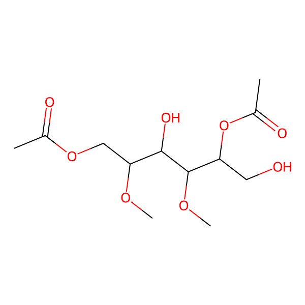 2D Structure of (5-Acetyloxy-3,6-dihydroxy-2,4-dimethoxyhexyl) acetate