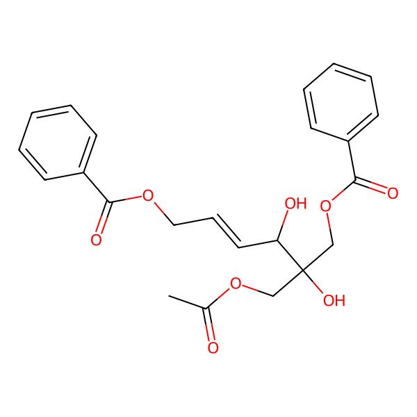 2D Structure of [5-(Acetyloxymethyl)-6-benzoyloxy-4,5-dihydroxyhex-2-enyl] benzoate