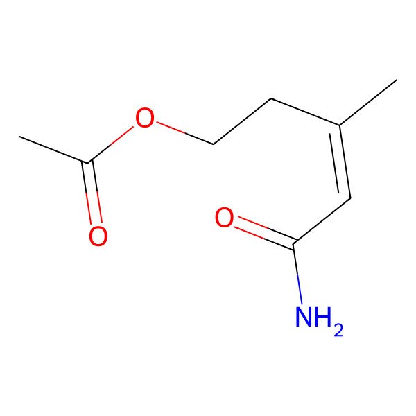 2D Structure of (5-Amino-3-methyl-5-oxopent-3-enyl) acetate