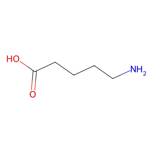 2D Structure of 5-Aminovaleric acid