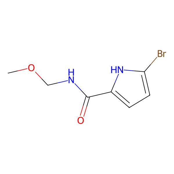 2D Structure of 5-bromo-N-(methoxymethyl)-1H-pyrrole-2-carboxamide