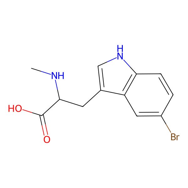 2D Structure of 5-bromo-N-methyl-l-tryptophan