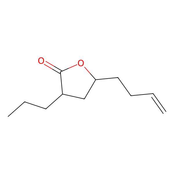 2D Structure of 5-(but-3-en-1-yl)-3-propyldihydrofuran-2(3H)-one