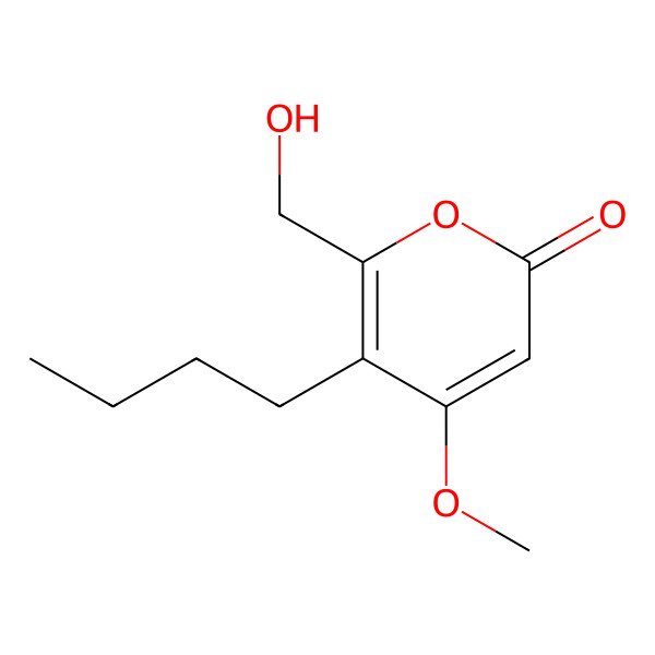 2D Structure of 5-Butyl-6-(hydroxymethyl)-4-methoxy-2h-pyran-2-one