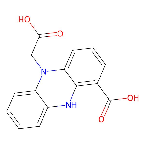 2D Structure of 5-(carboxymethyl)-10H-phenazine-1-carboxylic acid
