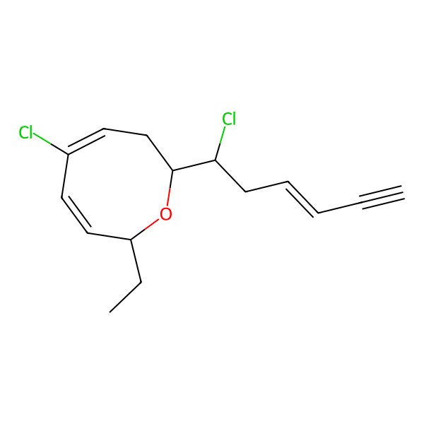 2D Structure of 5-chloro-2-(1-chlorohex-3-en-5-ynyl)-8-ethyl-3,8-dihydro-2H-oxocine